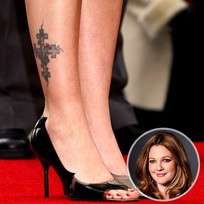 Drew Blyth Barrymore Right Leg Tattoo